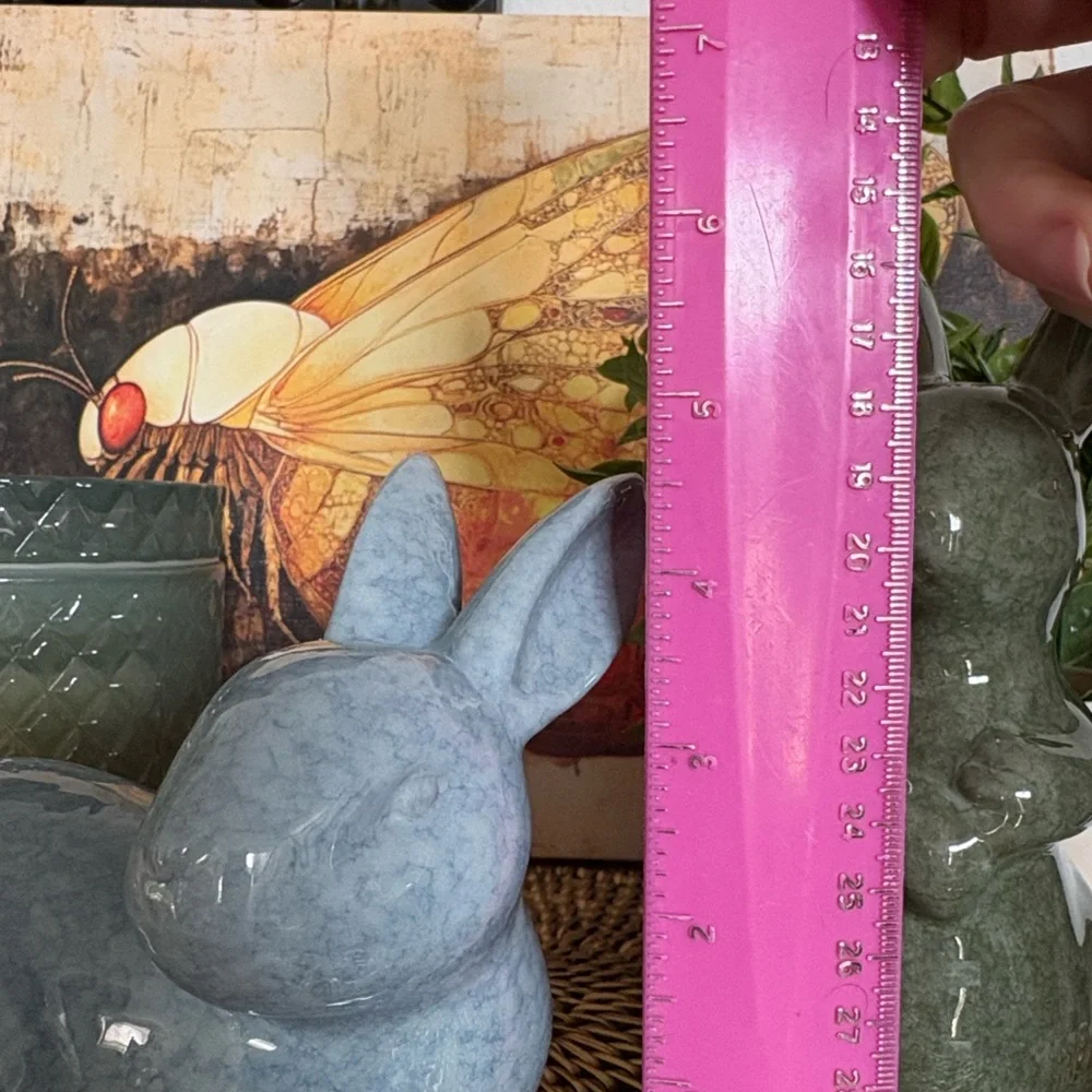 🆕3 Pastel Ceramic Bunnies - Picture 7 of 9